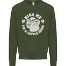 St Patricks Day Kiss Me Im a Little Bit Irish Mens Sweatshirt Jumper Forest Green