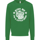 St Patricks Day Kiss Me Im a Little Bit Irish Mens Sweatshirt Jumper Irish Green