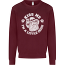 St Patricks Day Kiss Me Im a Little Bit Irish Mens Sweatshirt Jumper Maroon