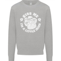 St Patricks Day Kiss Me Im a Little Bit Irish Mens Sweatshirt Jumper Sports Grey