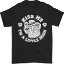 St Patricks Day Kiss Me Im a Little Bit Irish Mens T-Shirt 100% Cotton Black