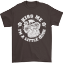 St Patricks Day Kiss Me Im a Little Bit Irish Mens T-Shirt 100% Cotton Dark Chocolate