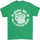 St Patricks Day Kiss Me Im a Little Bit Irish Mens T-Shirt 100% Cotton Irish Green