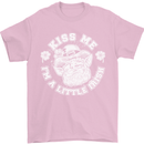St Patricks Day Kiss Me Im a Little Bit Irish Mens T-Shirt 100% Cotton Light Pink