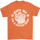 St Patricks Day Kiss Me Im a Little Bit Irish Mens T-Shirt 100% Cotton Orange
