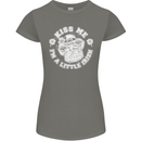 St Patricks Day Kiss Me Im a Little Bit Irish Womens Petite Cut T-Shirt Charcoal