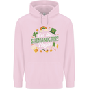 St Patricks Day Let the Shenanigans Begin Childrens Kids Hoodie Light Pink