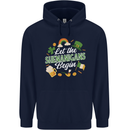 St Patricks Day Let the Shenanigans Begin Childrens Kids Hoodie Navy Blue