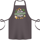 St Patricks Day Let the Shenanigans Begin Cotton Apron 100% Organic Dark Grey