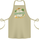 St Patricks Day Let the Shenanigans Begin Cotton Apron 100% Organic Khaki