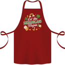 St Patricks Day Let the Shenanigans Begin Cotton Apron 100% Organic Maroon