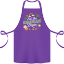 St Patricks Day Let the Shenanigans Begin Cotton Apron 100% Organic Purple