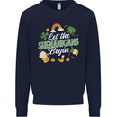 St Patricks Day Let the Shenanigans Begin Kids Sweatshirt Jumper Navy Blue