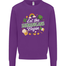 St Patricks Day Let the Shenanigans Begin Kids Sweatshirt Jumper Purple