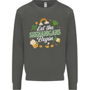 St Patricks Day Let the Shenanigans Begin Kids Sweatshirt Jumper Storm Grey