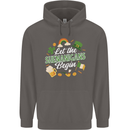 St Patricks Day Let the Shenanigans Begin Mens 80% Cotton Hoodie Charcoal