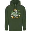 St Patricks Day Let the Shenanigans Begin Mens 80% Cotton Hoodie Forest Green