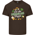 St Patricks Day Let the Shenanigans Begin Mens Cotton T-Shirt Tee Top Dark Chocolate