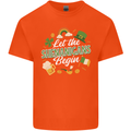 St Patricks Day Let the Shenanigans Begin Mens Cotton T-Shirt Tee Top Orange