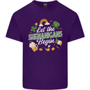 St Patricks Day Let the Shenanigans Begin Mens Cotton T-Shirt Tee Top Purple