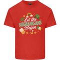 St Patricks Day Let the Shenanigans Begin Mens Cotton T-Shirt Tee Top Red
