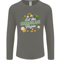 St Patricks Day Let the Shenanigans Begin Mens Long Sleeve T-Shirt Charcoal