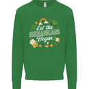 St Patricks Day Let the Shenanigans Begin Mens Sweatshirt Jumper Irish Green