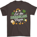 St Patricks Day Let the Shenanigans Begin Mens T-Shirt 100% Cotton Dark Chocolate