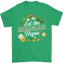 St Patricks Day Let the Shenanigans Begin Mens T-Shirt 100% Cotton Irish Green