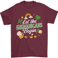 St Patricks Day Let the Shenanigans Begin Mens T-Shirt 100% Cotton Maroon