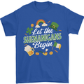 St Patricks Day Let the Shenanigans Begin Mens T-Shirt 100% Cotton Royal Blue
