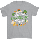 St Patricks Day Let the Shenanigans Begin Mens T-Shirt 100% Cotton Sports Grey