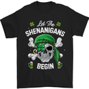 a black t - shirt with a skull wearing a green bandana