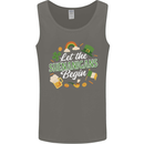 St Patricks Day Let the Shenanigans Begin Mens Vest Tank Top Charcoal