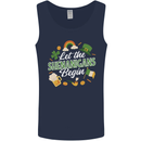 St Patricks Day Let the Shenanigans Begin Mens Vest Tank Top Navy Blue