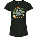 St Patricks Day Let the Shenanigans Begin Womens Petite Cut T-Shirt Black