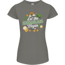 St Patricks Day Let the Shenanigans Begin Womens Petite Cut T-Shirt Charcoal