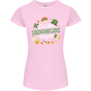 St Patricks Day Let the Shenanigans Begin Womens Petite Cut T-Shirt Light Pink