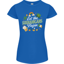 St Patricks Day Let the Shenanigans Begin Womens Petite Cut T-Shirt Royal Blue