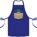 St Patricks Day Shut Up Liver Beer Alcohol Funny Cotton Apron 100% Organic Royal Blue