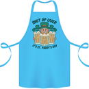 St Patricks Day Shut Up Liver Beer Alcohol Funny Cotton Apron 100% Organic Turquoise