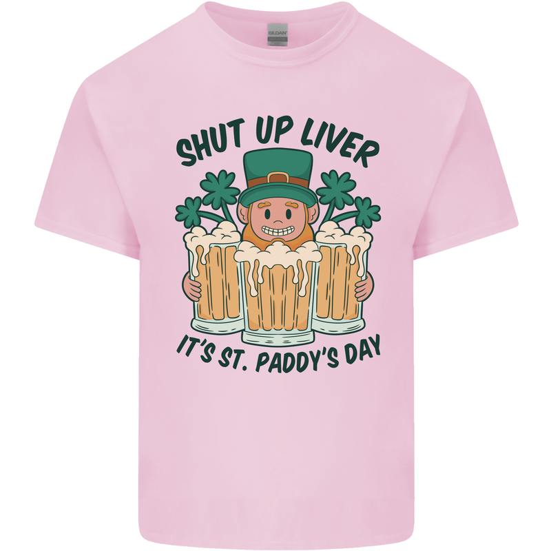 St Patricks Day Shut Up Liver Beer Alcohol Funny Kids T-Shirt Childrens Light Pink