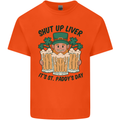 St Patricks Day Shut Up Liver Beer Alcohol Funny Kids T-Shirt Childrens Orange