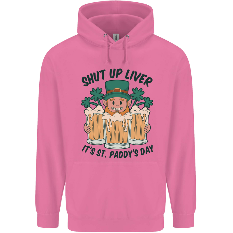 St Patricks Day Shut Up Liver Beer Alcohol Funny Mens 80% Cotton Hoodie Azelea