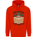 St Patricks Day Shut Up Liver Beer Alcohol Funny Mens 80% Cotton Hoodie Bright Red