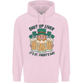 St Patricks Day Shut Up Liver Beer Alcohol Funny Mens 80% Cotton Hoodie Light Pink