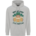 St Patricks Day Shut Up Liver Beer Alcohol Funny Mens 80% Cotton Hoodie Sports Grey