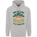 St Patricks Day Shut Up Liver Beer Alcohol Funny Mens 80% Cotton Hoodie Sports Grey