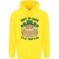 St Patricks Day Shut Up Liver Beer Alcohol Funny Mens 80% Cotton Hoodie Yellow