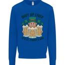 St Patricks Day Shut Up Liver Beer Alcohol Funny Mens Sweatshirt Jumper Royal Blue